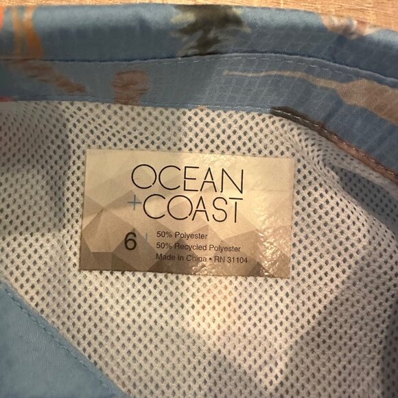 OCEAN & COAST BOYS OUTDOOR PRINT LONG SLEEVE FISHING SHIRT NEW SIZE 6 - Picture 6 of 8